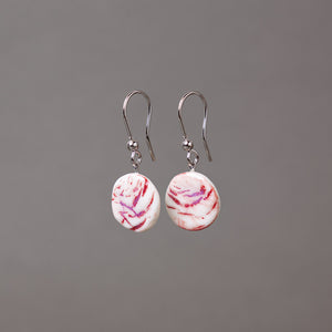 Rose porcelain earrings