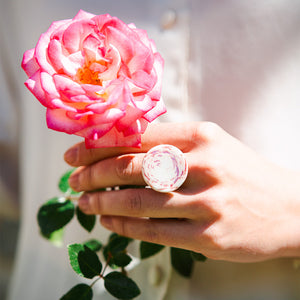 Rose porcelain ring